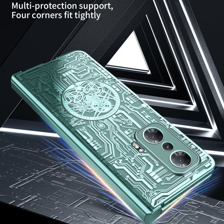 For Honor Magic V Mechanical Legend Integrated Electroplating All-inclusive Phone Case(Blue) - Honor Cases by PMC TechLife | Online Shopping South Africa | PMC TechLife | Buy Now Pay Later Mobicred