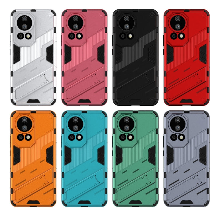 For Huawei nova 12 Pro Punk Armor 2 in 1 PC + TPU Phone Case with Holder(Red) - Huawei Cases by PMC TechLife | Online Shopping South Africa | PMC TechLife | Buy Now Pay Later Mobicred