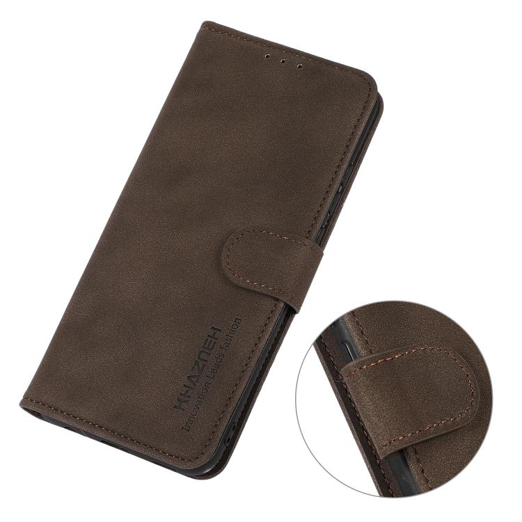 For iPhone 17 KHAZNEH Matte Texture Leather Phone Case(Brown) - free shipping - PMc TechLife - Order now!