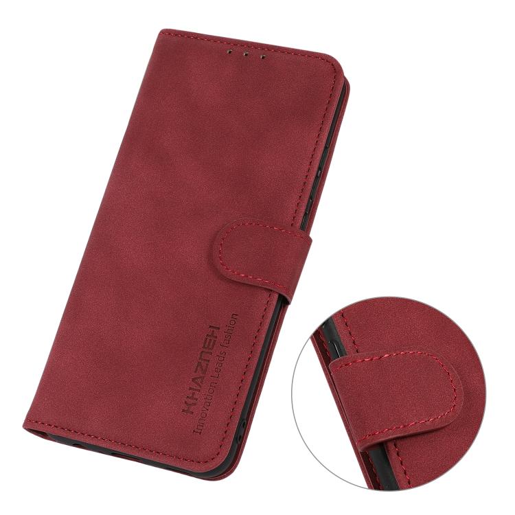 For iPhone 17 Pro KHAZNEH Matte Texture Leather Phone Case(Red) - free shipping - PMc TechLife - Order now!