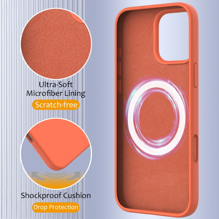 For iPhone 16 Pro Shockproof Silicone Magsafe Phone Case(Gold Orange) - iPhone 16 Pro Cases by PMC TechLife | Online Shopping South Africa | PMC TechLife | Buy Now Pay Later Mobicred