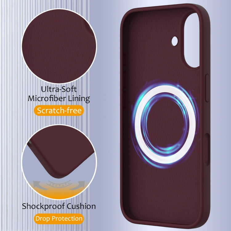 For iPhone 16 Shockproof Silicone Magsafe Phone Case(Plum Color) - iPhone 16 Cases by PMC TechLife | Online Shopping South Africa | PMC TechLife | Buy Now Pay Later Mobicred
