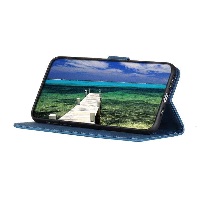 For iPhone 16e KHAZNEH Retro Texture Leather Phone Case(Blue) - iPhone 16e Cases by PMC TechLife | Online Shopping South Africa | PMC TechLife | Buy Now Pay Later Mobicred