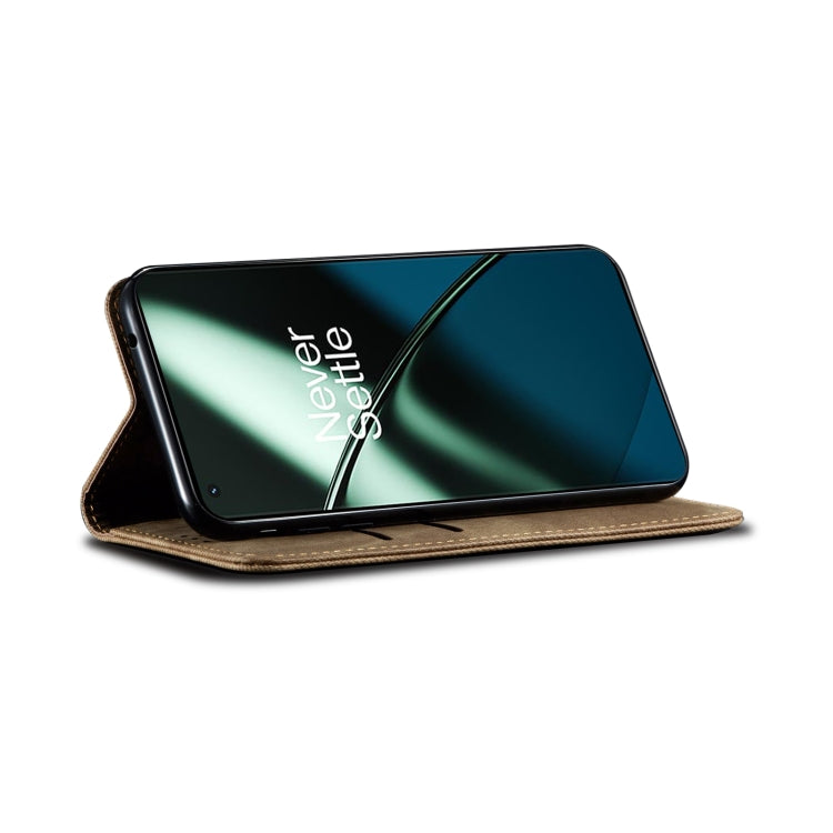 For Honor 90 Pro Denim Texture Flip Leather Phone Case(Khaki) - free shipping - PMC TechLife - Order now!