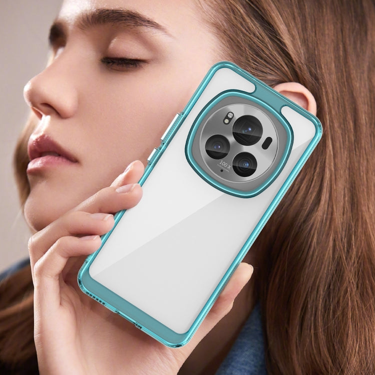 For Honor Magic6 Pro 5G Colorful Series Acrylic Hybrid TPU Phone Case(Transparent Blue) - Honor Cases by PMC TechLife | Online Shopping South Africa | PMC TechLife | Buy Now Pay Later Mobicred