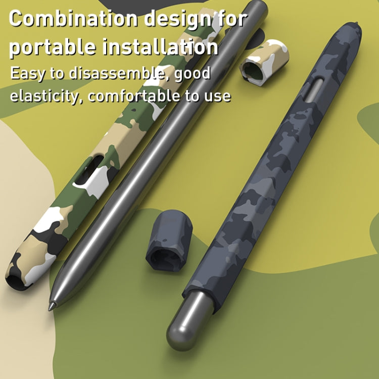 For Samsung Galaxy Tab S7 LOVE MEI Camouflage Silicone Protective Pen Case(Grey) - Pencil Accessories by LOVE MEI | Online Shopping South Africa | PMC TechLife | Buy Now Pay Later Mobicred