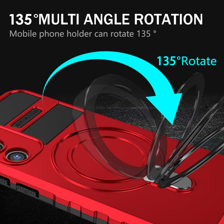For Samsung Galaxy S23+ 5G MagSafe Magnetic Holder Phone Case(Red) - Galaxy S23+ 5G Cases by PMC TechLife | Online Shopping South Africa | PMC TechLife