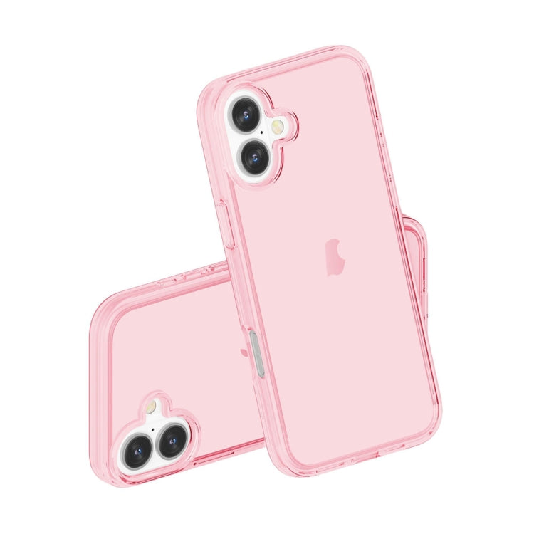 For iPhone 16 Plus Shockproof Terminator Transparent Phone Case(Pink) - iPhone 16 Plus Cases by PMC TechLife | Online Shopping South Africa | PMC TechLife | Buy Now Pay Later Mobicred
