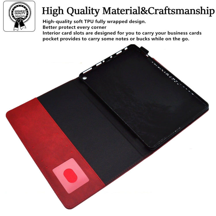 For Amazon Fire Max 11 2023 Suede Cross Texture Magnetic Clasp Leather Tablet Case(Red) - Amazon by PMC TechLife | Online Shopping South Africa | PMC TechLife | Buy Now Pay Later Mobicred