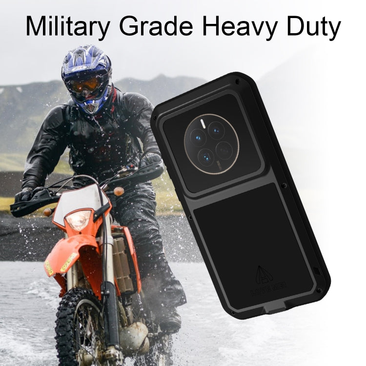 For Huawei Mate 50 Pro LOVE MEI POWERFUL Metal Shockproof Life Waterproof Dustproof Phone Case(White) - Huawei Cases by LOVE MEI | Online Shopping South Africa | PMC TechLife | Buy Now Pay Later Mobicred