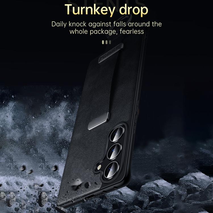 For Samsung Galaxy S23 5G SULADA PC Hybrid Leather Texture Skin Feel Shockproof Phone Case(Black) - Galaxy S23 5G Cases by SULADA | Online Shopping South Africa | PMC TechLife | Buy Now Pay Later Mobicred