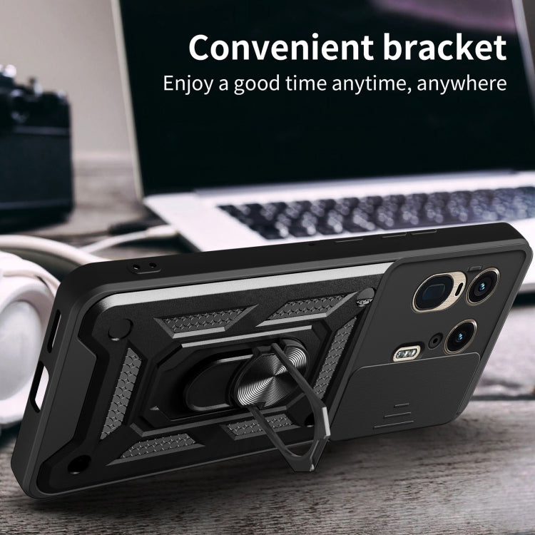For Motorola Edge 50 Ultra Sliding Camera Cover Design TPU+PC Phone Case(Black) - free shipping - PMC TechLife - Order now!