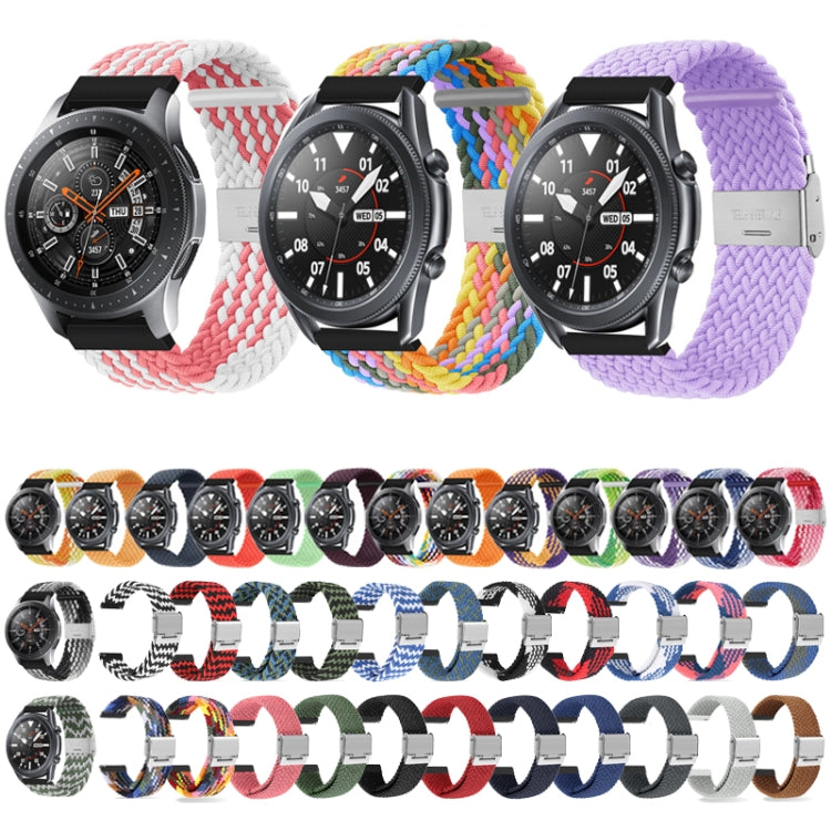 For Huawei Watch 4 / 4 Pro Nylon Braided Metal Buckle Watch Band(Z Blue White) - Watch Bands by PMC TechLife | Online Shopping South Africa | PMC TechLife
