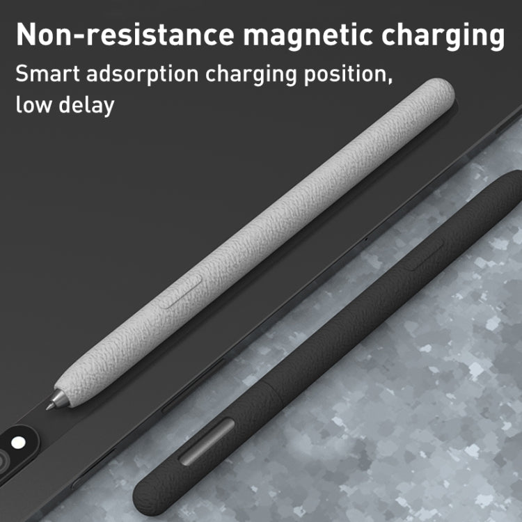 For Samsung Galaxy Tab S7 LOVE MEI Frosted Leather Texture Silicone Protective Pen Case(Purple) - Pencil Accessories by LOVE MEI | Online Shopping South Africa | PMC TechLife | Buy Now Pay Later Mobicred