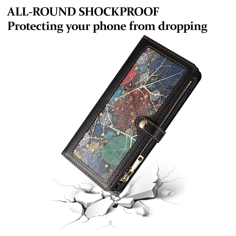 For iPhone 16 Plus ESEBLE Star Series Lanyard Zipper Wallet RFID Leather Case(Black) - iPhone 16 Plus Cases by ESEBLE | Online Shopping South Africa | PMC TechLife | Buy Now Pay Later Mobicred