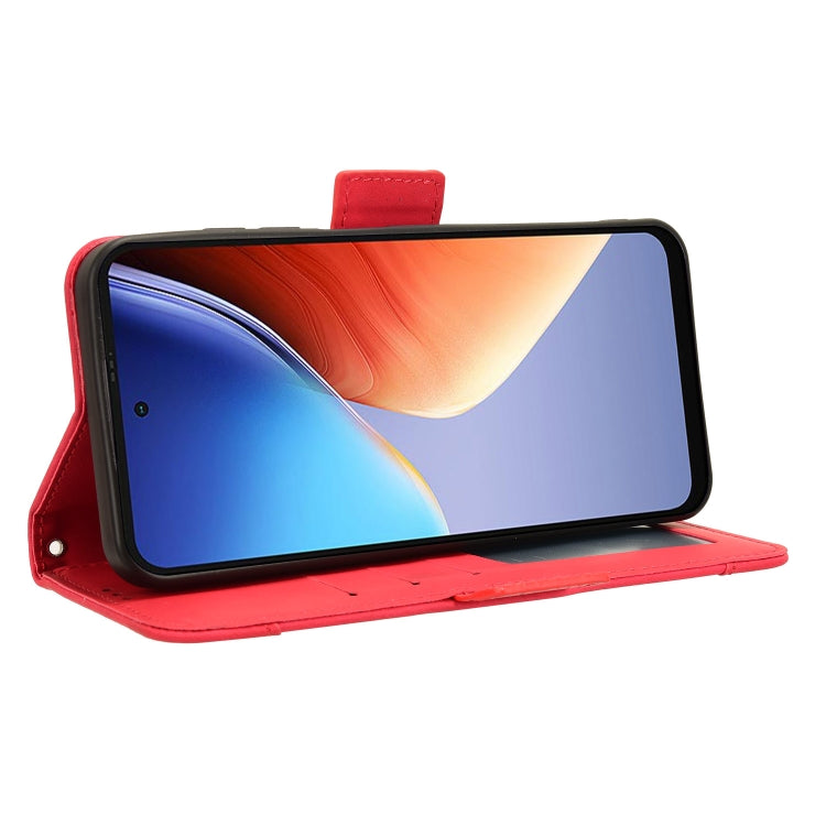 For Blackview A96 Skin Feel Calf Texture Card Slots Leather Phone Case(Red) - More Brand by PMC TechLife | Online Shopping South Africa | PMC TechLife