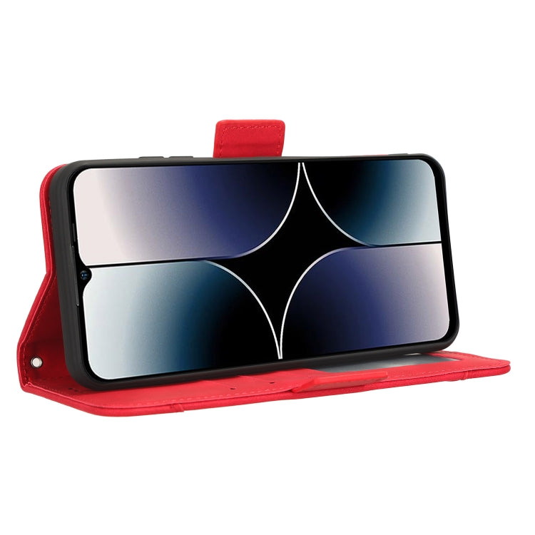 For Ulefone Note 16 Pro Skin Feel Calf Texture Card Slots Leather Phone Case(Red) - Ulefone Cases by PMC Jewellery | Online Shopping South Africa | PMC Jewellery | Buy Now Pay Later Mobicred