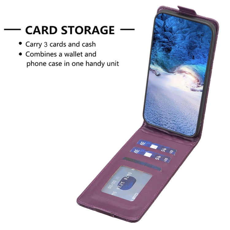For iPhone 16 Pro Max Diamond Lattice Vertical Flip Leather Phone Case(Dark Purple) - iPhone 16 Pro Max Cases by PMC TechLife | Online Shopping South Africa | PMC TechLife | Buy Now Pay Later Mobicred