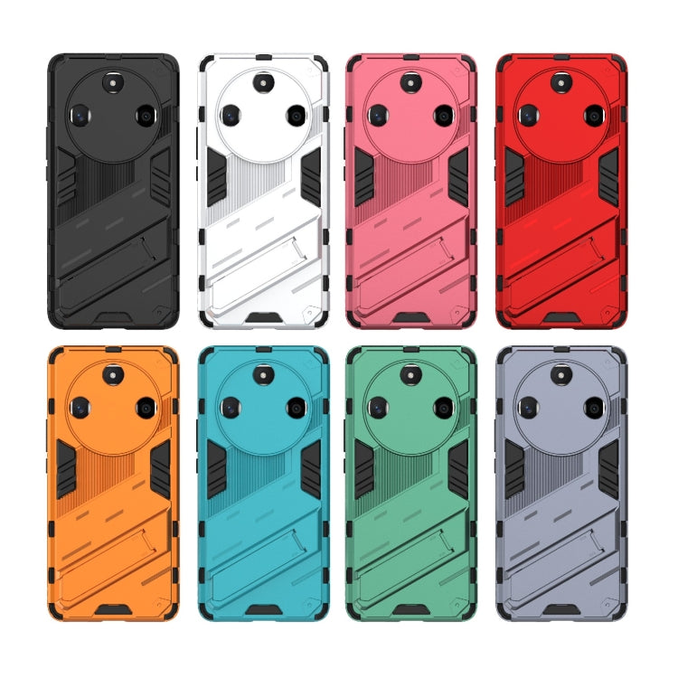 For Honor X50 5G Global / X9B Punk Armor 2 in 1 PC + TPU Phone Case with Holder(Black) - Honor Cases by PMC TechLife | Online Shopping South Africa | PMC TechLife | Buy Now Pay Later Mobicred
