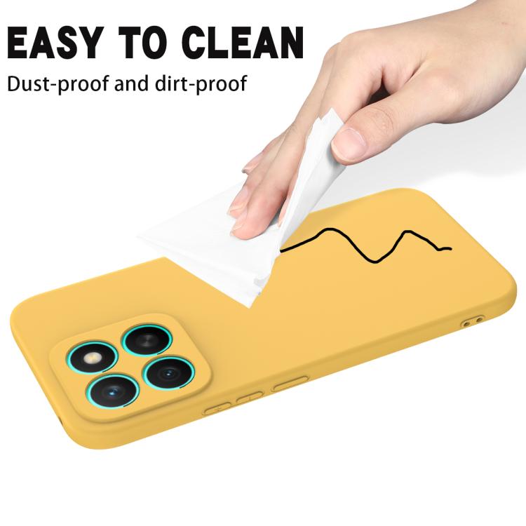 For Honor X8c 4G Solid Color Liquid Silicone Dropproof Full Coverage Phone Case(Yellow) - free shipping - PMC TechLife - Order now!