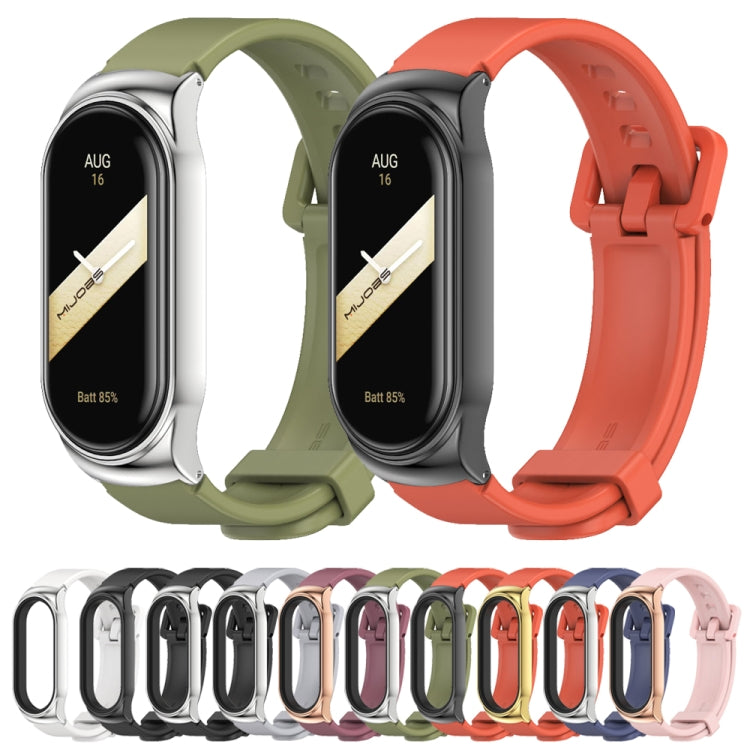 For Xiaomi Mi Band 8 Mijobs CS Case Silicone Watch Band(Grey Silver) - free shipping - PMc TechLife - Order now!