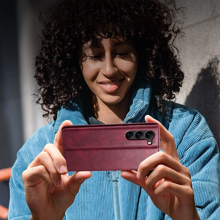 For Samsung Galaxy S24+ LC.IMEEKE RFID Anti-theft Leather Phone Case(Red) - free shipping - PMC Jewellery - Order now!