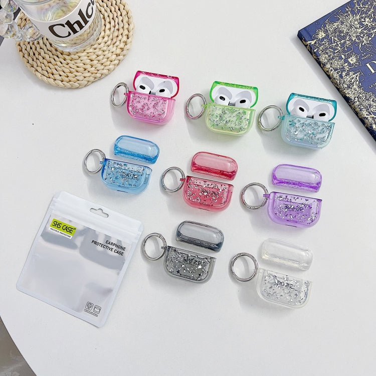 For AirPods 3 Silver Foil Epoxy Bluetooth Earphone Protective Case(Transparent) - For AirPods 3 by PMC Jewellery | Online Shopping South Africa | PMC Jewellery | Buy Now Pay Later Mobicred