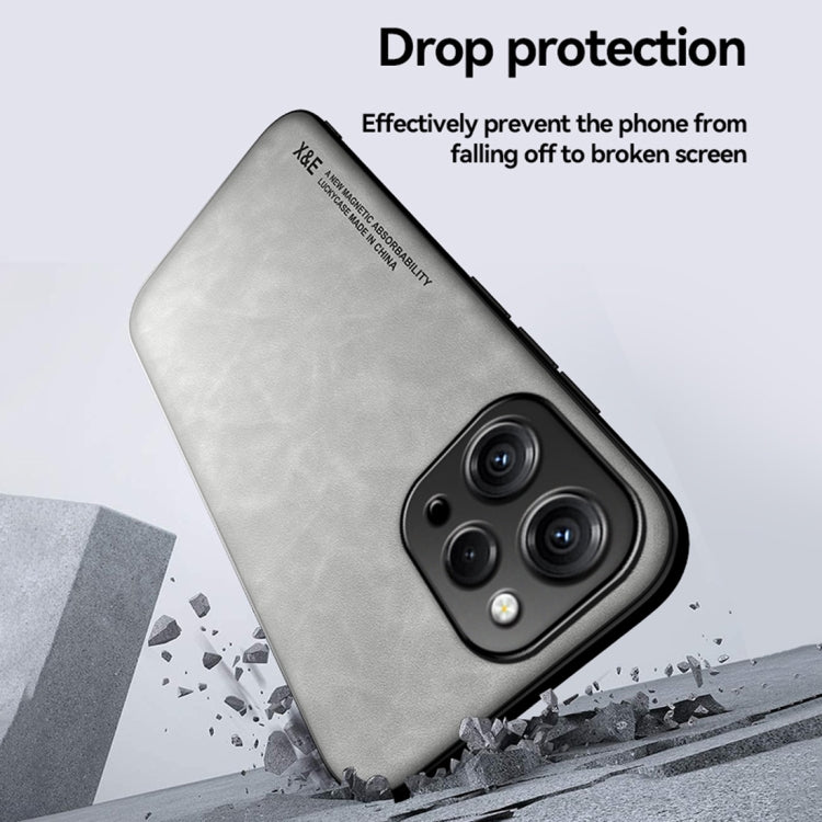 For Xiaomi 14 Ultra Skin Feel Magnetic Leather Back Phone Case(Dark Grey) - 14 Ultra Cases by PMC TechLife | Online Shopping South Africa | PMC TechLife | Buy Now Pay Later Mobicred