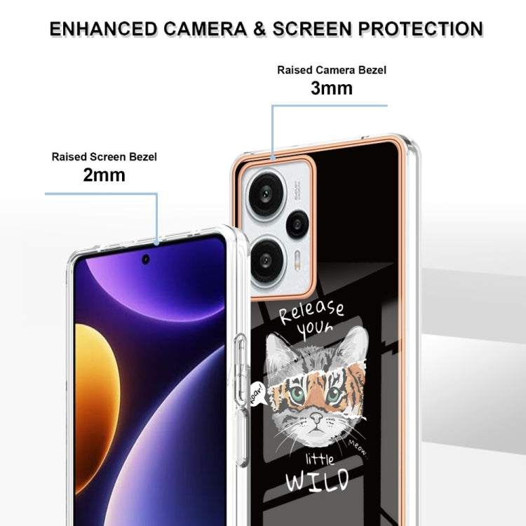 For Xiaomi Poco F5 / Redmi Note 12 Turbo Electroplating Marble Dual-side IMD Phone Case(Natural Growth) - Xiaomi Cases by PMC TechLife | Online Shopping South Africa | PMC TechLife | Buy Now Pay Later Mobicred