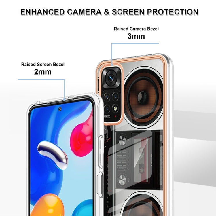 For Xiaomi Redmi Note 11s / Note 11 4G Electroplating Marble Dual-side IMD Phone Case(Retro Radio) - Xiaomi Cases by PMC TechLife | Online Shopping South Africa | PMC TechLife | Buy Now Pay Later Mobicred