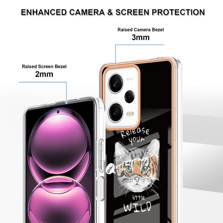 For Xiaomi Redmi Note 12 Pro 5G Global Electroplating Marble Dual-side IMD Phone Case(Natural Growth) - Xiaomi Cases by PMC TechLife | Online Shopping South Africa | PMC TechLife | Buy Now Pay Later Mobicred