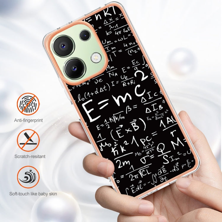 For Xiaomi Redmi Note 13 4G Global Electroplating Marble Dual-side IMD Phone Case(Equation) - Note 13 Cases by PMC TechLife | Online Shopping South Africa | PMC TechLife | Buy Now Pay Later Mobicred