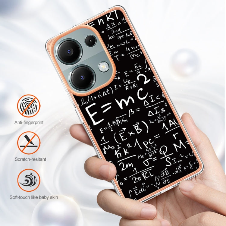 For Xiaomi Redmi Note 13 Pro 4G/Poco M6 Pro 4G Electroplating Marble Dual-side IMD Phone Case(Equation) - Note 13 Pro Cases by PMC TechLife | Online Shopping South Africa | PMC TechLife | Buy Now Pay Later Mobicred