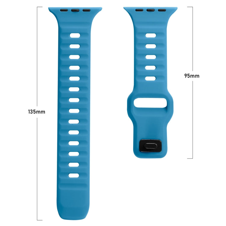 For Apple Watch Ultra 49mm Square Buckle Stripes Silicone Watch Band(Wine Red) - Watch Bands by PMC TechLife | Online Shopping South Africa | PMC TechLife