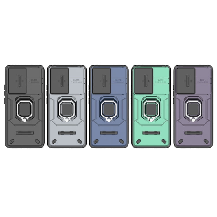 For Xiaomi Redmi K60 5G Sliding Camshield TPU + PC Shockproof Phone Case with Holder(Purple) - Xiaomi Cases by PMC TechLife | Online Shopping South Africa | PMC TechLife | Buy Now Pay Later Mobicred