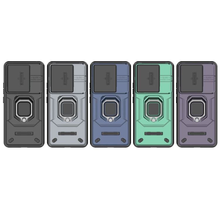 For Xiaomi Redmi Note 13 Pro 5G Sliding Camshield TPU + PC Shockproof Phone Case with Holder(Purple) - Note 13 Pro Cases by PMC TechLife | Online Shopping South Africa | PMC TechLife | Buy Now Pay Later Mobicred