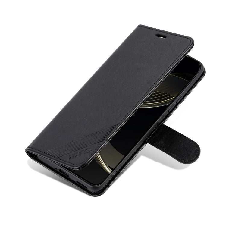 For OPPO Find X7 AZNS Sheepskin Texture Flip Leather Phone Case(Black) - OPPO Cases by AZNS | Online Shopping South Africa | PMC TechLife | Buy Now Pay Later Mobicred