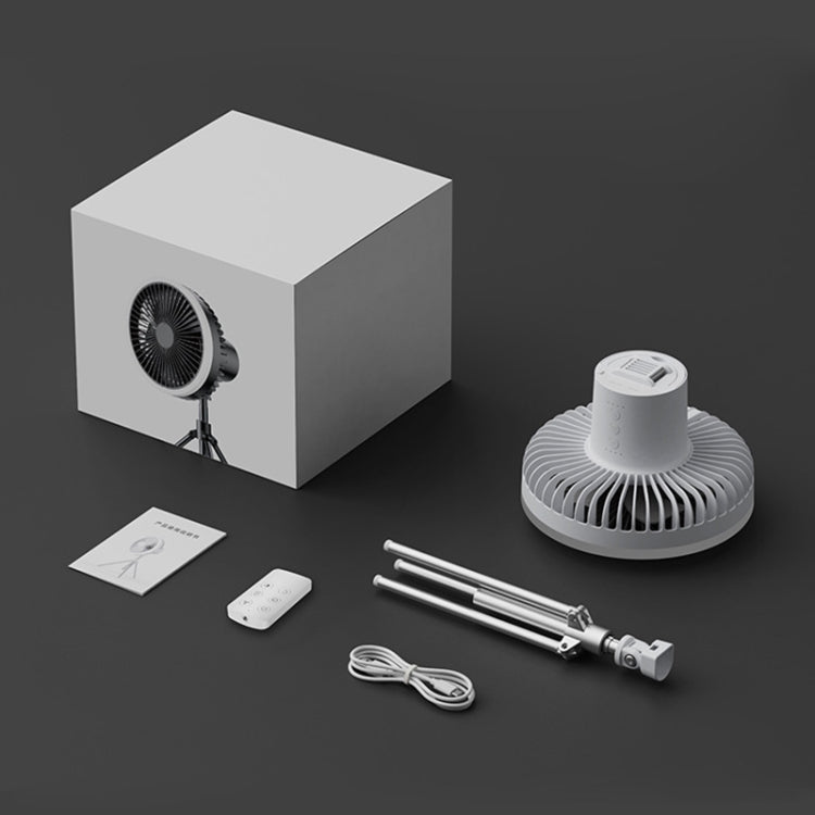 DQ216 10000mAh Outdoor Portable Liftable Swivel Head Camping Fan Tent Hanging Vertical Colorful Light with Remote Control(Avocado Green) - Electric Fans by PMC TechLife | Online Shopping South Africa | PMC TechLife | Buy Now Pay Later Mobicred