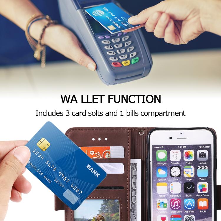 For iPhone 16e Retro Splicing Horizontal Flip Leather Phone Case(Brown) - iPhone 16e Cases by PMC TechLife | Online Shopping South Africa | PMC TechLife | Buy Now Pay Later Mobicred