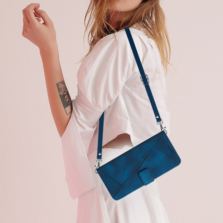 For vivo Y100 IDN Dream Triangle Leather Phone Case with Lanyard(Blue) - vivo Cases by PMC TechLife | Online Shopping South Africa | PMC TechLife | Buy Now Pay Later Mobicred