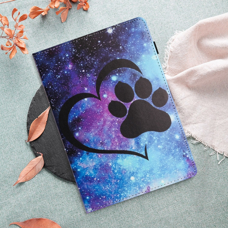 For Lenovo Tab M10 Sewing Litchi Texture Smart Leather Tablet Case(Footprint) - Lenovo by PMC TechLife | Online Shopping South Africa | PMC TechLife | Buy Now Pay Later Mobicred