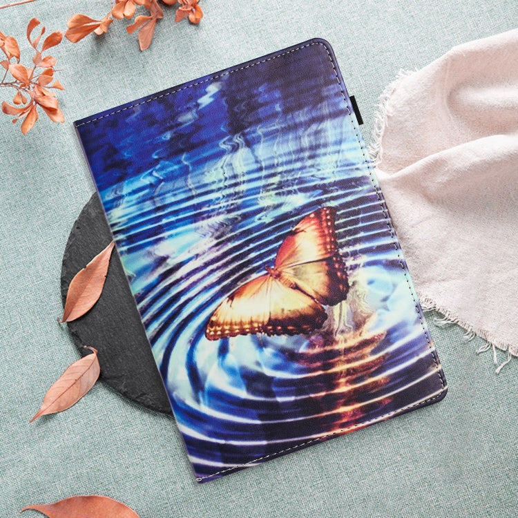 For Huawei MediaPad T5 10 Sewing Litchi Texture Smart Leather Tablet Case(Butterfly) - Huawei by PMC TechLife | Online Shopping South Africa | PMC TechLife | Buy Now Pay Later Mobicred