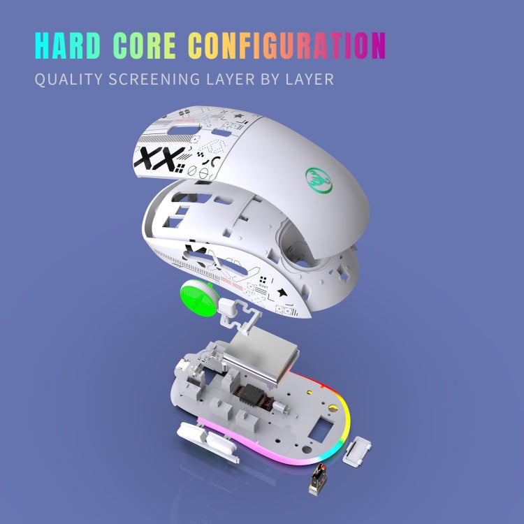 HXSJ T90 RGB Light Three-mode Wireless Gaming Mouse(Black) - Wireless Mice by HXSJ | Online Shopping South Africa | PMC TechLife | Buy Now Pay Later Mobicred