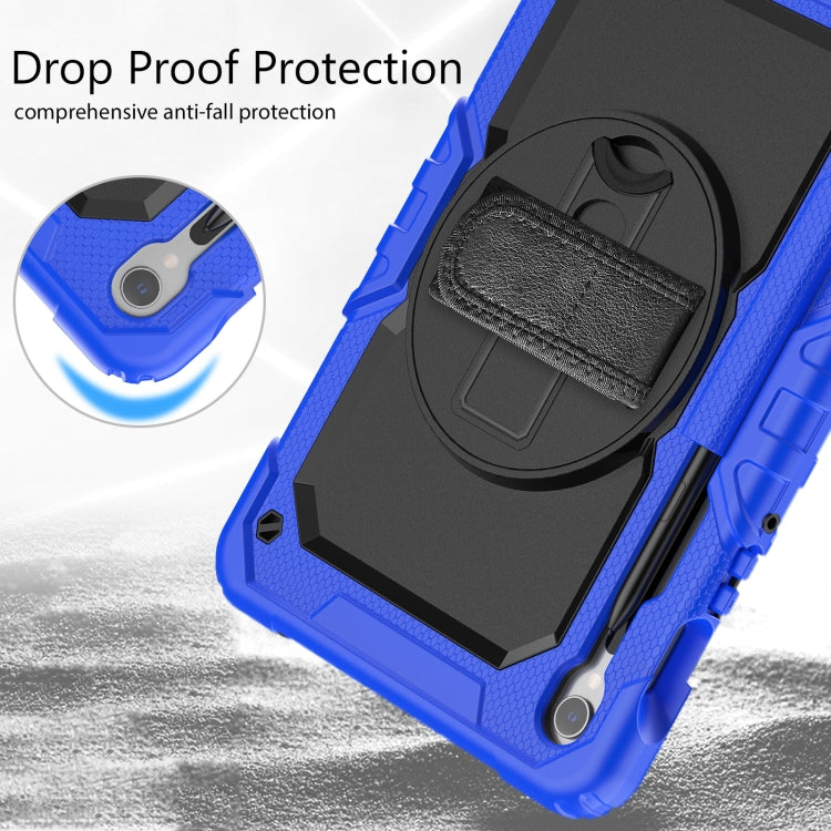 For Samsung Galaxy Tab S8 / S7 Silicone Hybrid PC Tablet Protective Case(Dark Blue+Black) - Galaxy Tab S8 Cases by PMC Jewellery | Online Shopping South Africa | PMC Jewellery | Buy Now Pay Later Mobicred