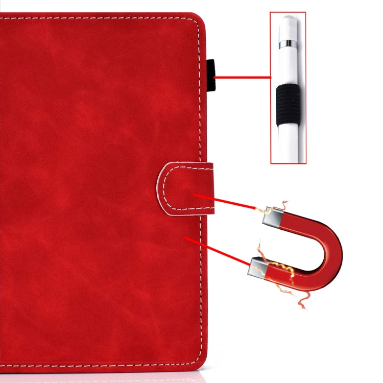 For 10 inch Tablet PC Universal Cowhide Texture Horizontal Flip Leather Case with Holder & Card Slots & Pen Slot(Red) - 8 inch by PMC TechLife | Online Shopping South Africa | PMC TechLife | Buy Now Pay Later Mobicred