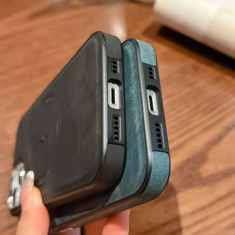 For iPhone XS /X Side PU Hybrid TPU Magsafe Phone Case(Blue) - More iPhone Cases by PMC TechLife | Online Shopping South Africa | PMC TechLife