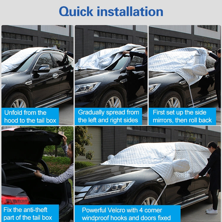 Car Half-cover Car Clothing Sunscreen Heat Insulation Sun Nisor, Aluminum Foil Size: 5.2x2x1.8m - Aluminum Film PEVA by PMC TechLife | Online Shopping South Africa | PMC TechLife | Buy Now Pay Later Mobicred