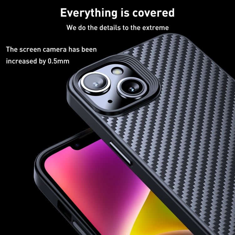For iPhone 15 wlons Magsafe Carbon Fiber Kevlar TPU Phone Case(Black) - free shipping - PMC Jewellery - Order now!
