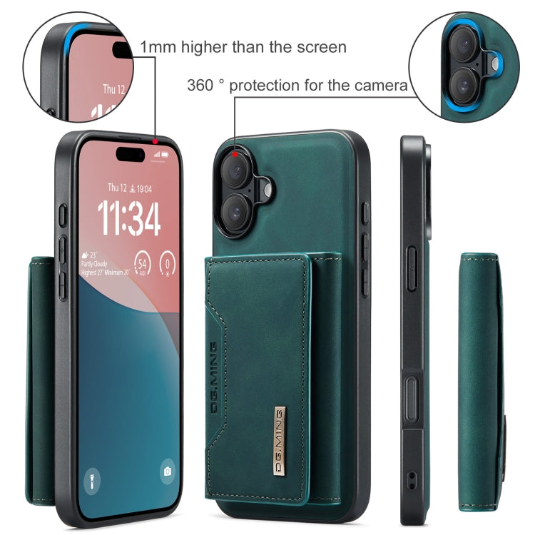 For iPhone 16 Plus DG.MING M2 Series 3-Fold Card Bag Wallet Leather Phone Case(Green) - free shipping - PMC Jewellery - Order now!