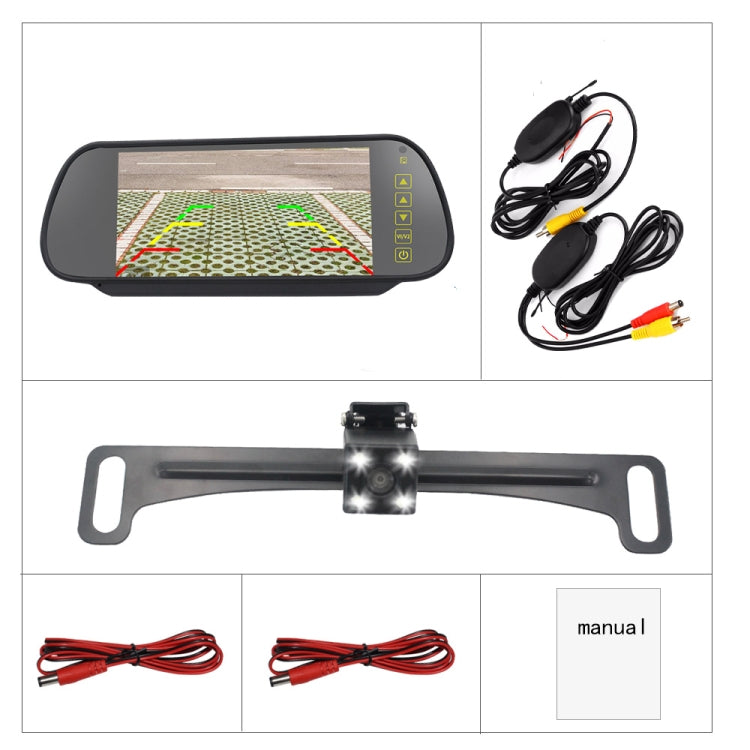 PZ709 437-W 7.0 inch TFT LCD Car External Wireless Rear View Monitor for Car Rearview Parking Video Systems - Rear View Cameras by PMC TechLife | Online Shopping South Africa | PMC TechLife | Buy Now Pay Later Mobicred